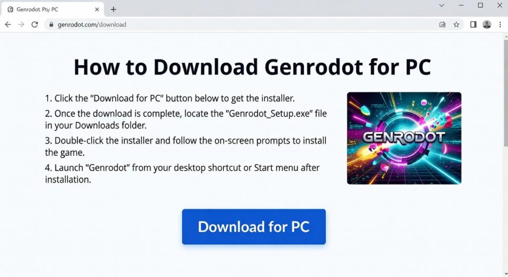 how to download genrodot game for pc